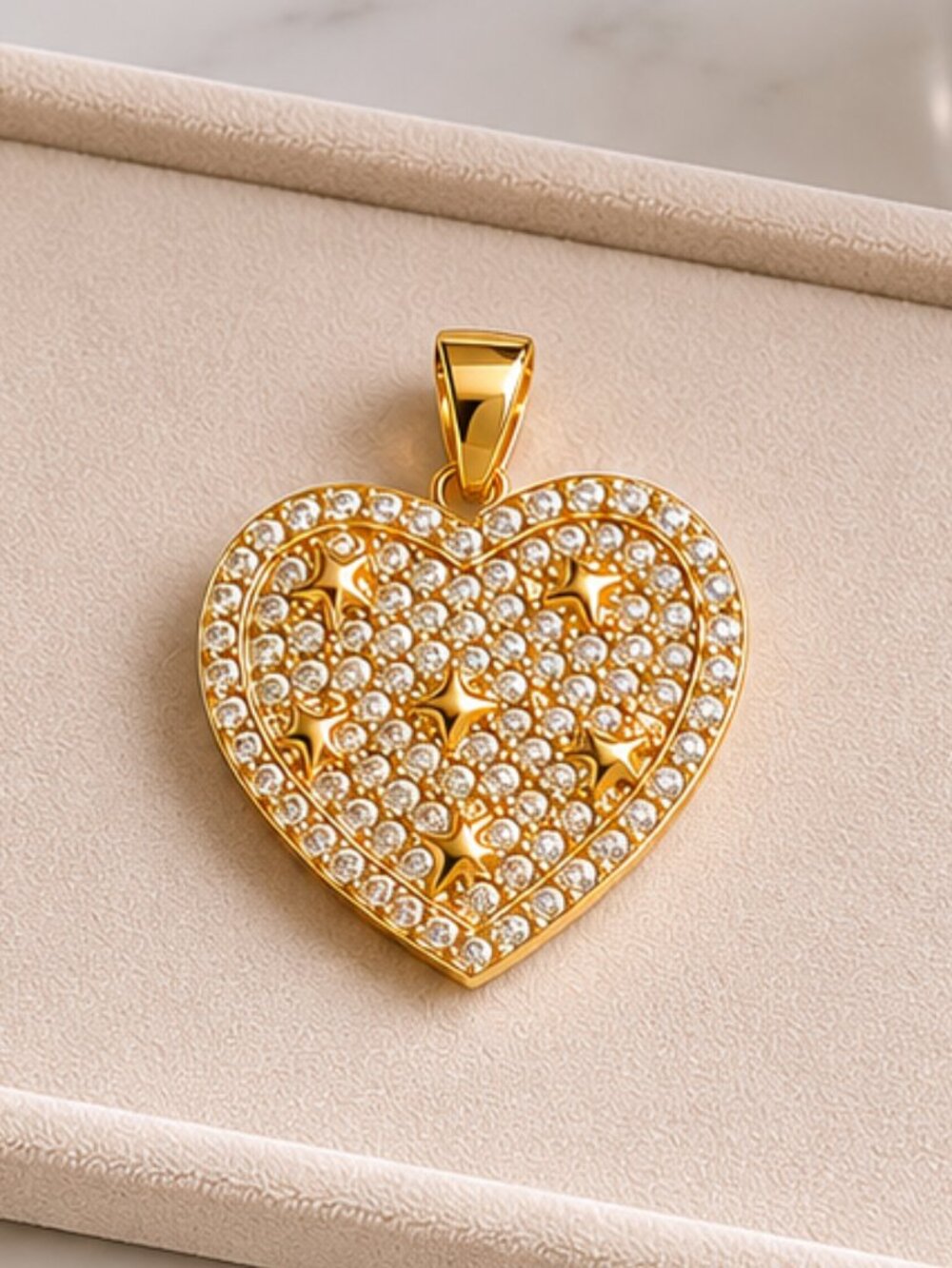 Freida Rothman Gold Heart Necklace Pendant - Picture 2 of 6